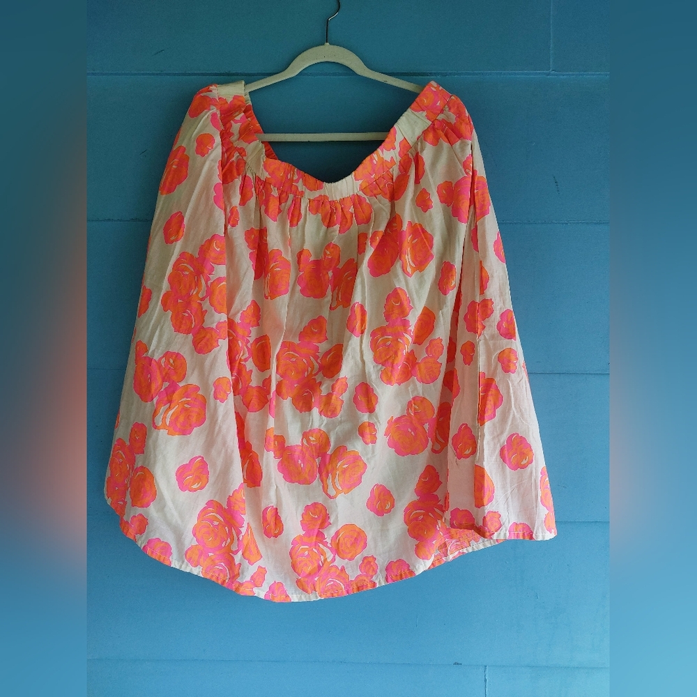 Lane Bryant Floral Cotton Skirt With Pockets